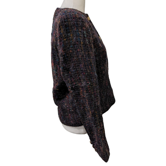 Vintage KGR Wool Purple Military Mohair Blazer Size 8 - Picture 2 of 7